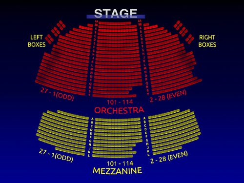 Broadhurst Theatre Seating Chart Map