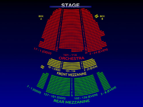Lunt Fontanne Theatre Seating Chart
