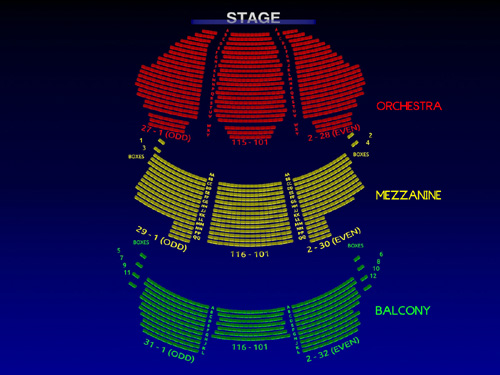 New Amsterdam Theatre New York Seating Chart