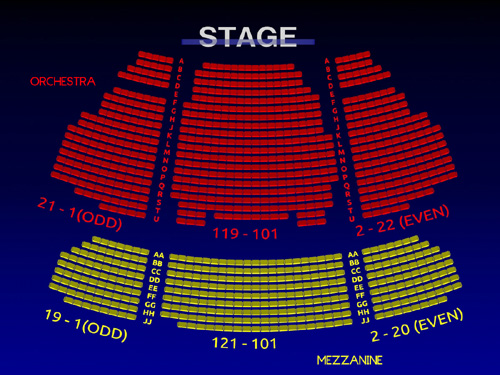 Gershwin Theatre Virtual Seating Chart
