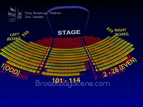 Schoenfeld Theater Nyc Seating Chart