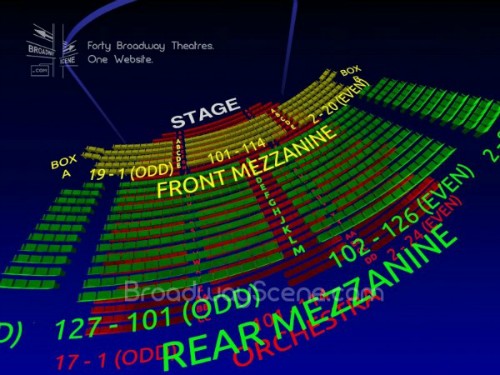 Lunt Fontanne Theatre Virtual Seating Chart