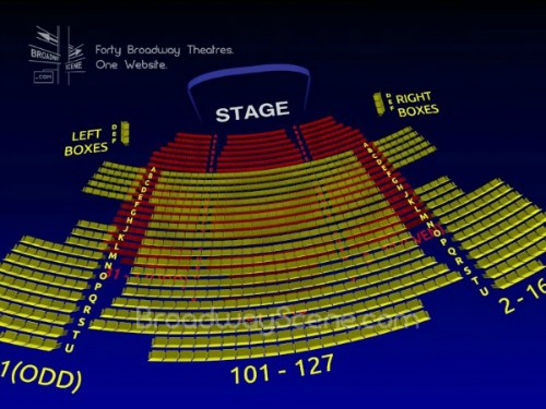 Neil Simon Theater Virtual Seating Chart