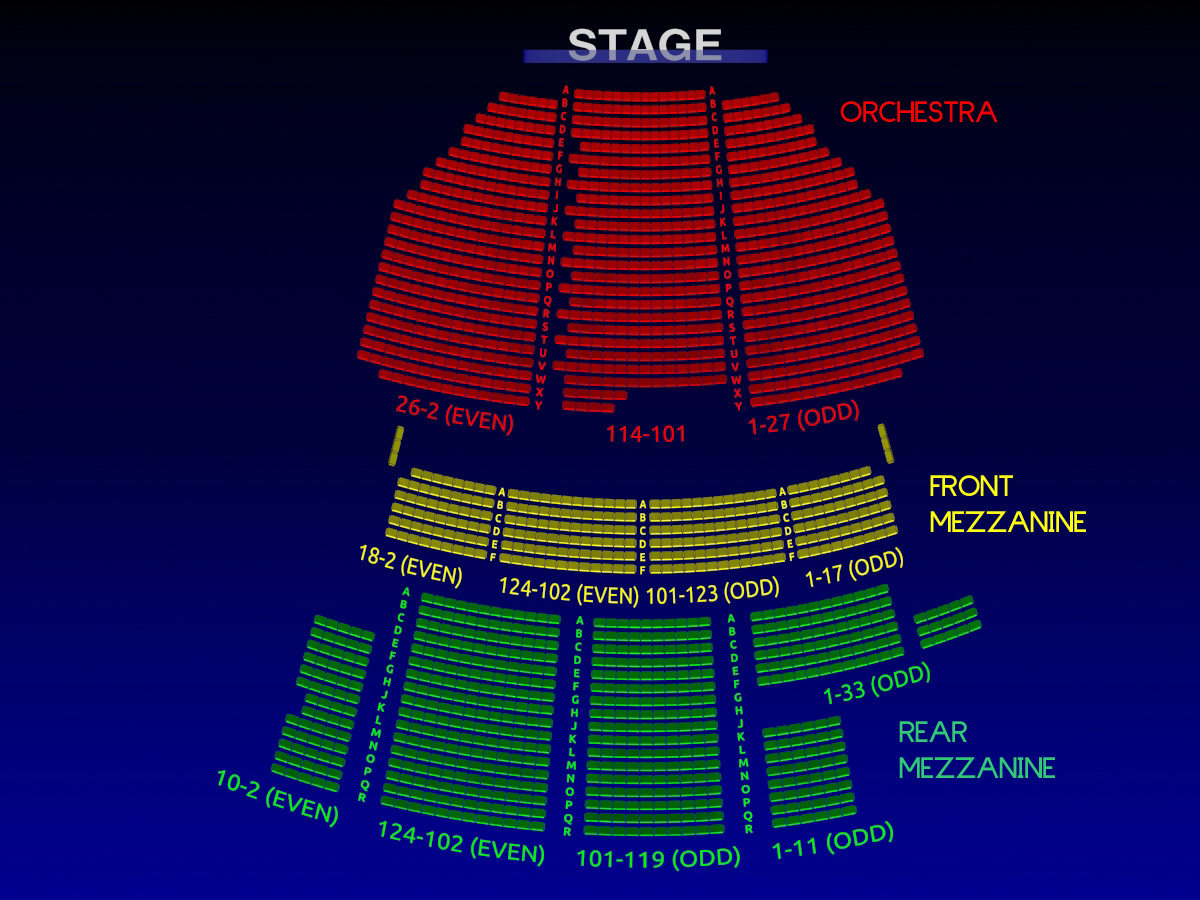 Broadway Theatre: Broadway Seating Chart, Musical Cinderella | Broadway