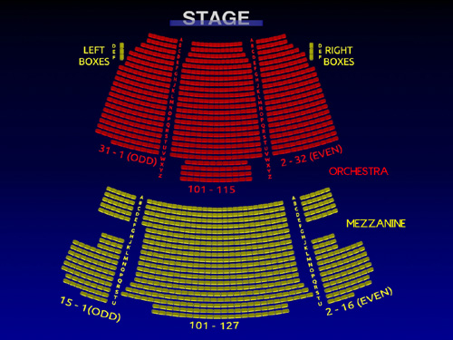 Neil Simon Theatre Seating Chart