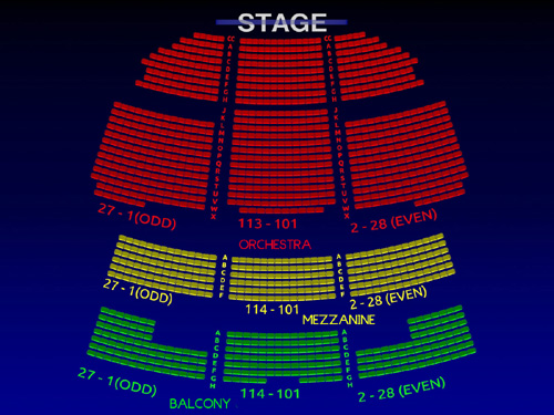Broadway Seating Chart Richard Rodgers Theatre Map Scene