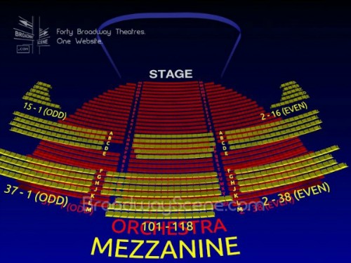 Gershwin Theatre Virtual Seating Chart – Two Birds Home