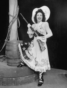 Ethel Merman in the role that would give her the anthem with which she'd be identified, "There's No Business Like Show Business."