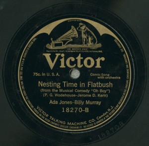 Record label for Nesting Time in Flatbush. 