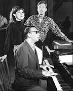 Mary Tyler Moore and Richard Chamberlain rehearse with composer Bob Merrill.
